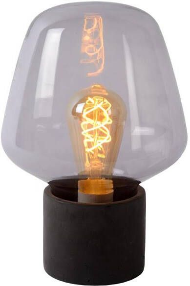 LUCIDE Tafellamp Becky Gerookt Glas Ø20cm E27