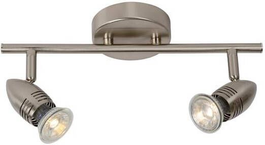 Lucide CARO-LED Plafondspot 2xGU10 Mat chroom
