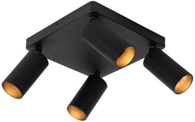 LUCIDE Plafondspot Clubs Zwart 4xgu10