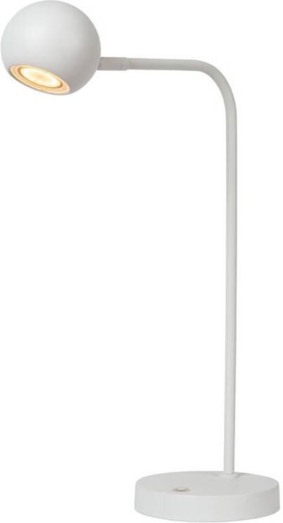 Lucide COMET Oplaadbare Tafellamp Accu Batterij LED Dimb. 1x3W 2700K 3 StepDim Wit