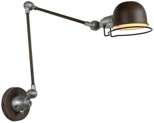 Lucide Industriële wandlamp Ali Roestbruin