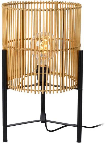 LUCIDE Tafellamp Jantine Licht Hout Ø30cm E27