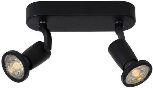 LUCIDE Opbouwspot Jaster-led Zwart 6cm 2xgu10