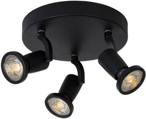 LUCIDE Opbouwspot Jaster-led Zwart 20cm 3xgu10