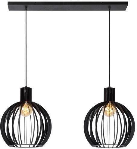 LUCIDE Hanglamp Mikaela Zwart Ø35cm 2xe27 - Foto 2