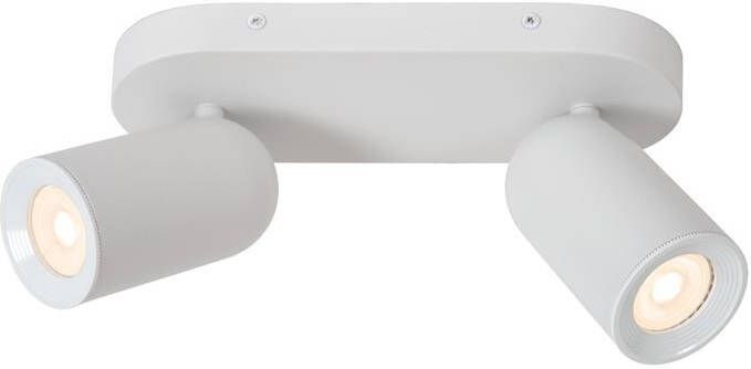 LUCIDE Opbouwspot Punch Wit 14cm 2xgu10