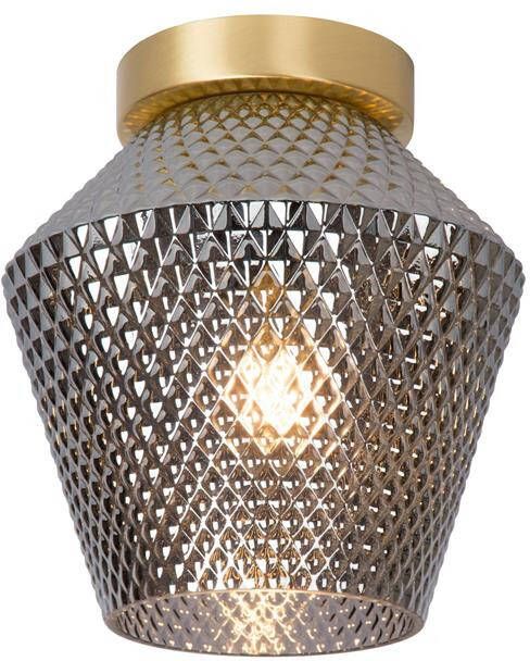 LUCIDE Plafondlamp Rosalind Gerookt Glas ⌀21cm E27