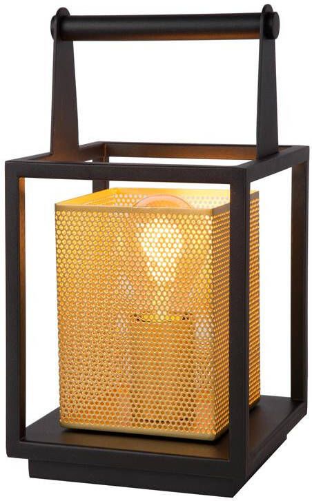 LUCIDE Tafellamp Sansa Zwart Messing E27