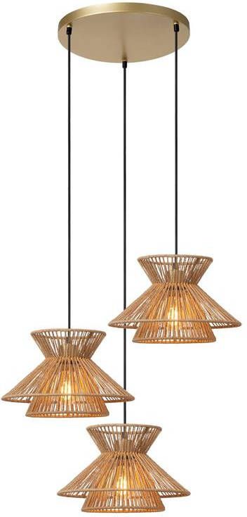 LUCIDE Hanglamp Tasman Naturel 3xe27
