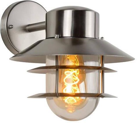 Lucide Zico Wandlamp Buiten Ø 21 8 Cm Mat Chroom