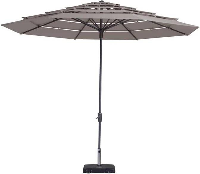 Madison Parasol Syros Open Air Round Taupe 350cm Grijs