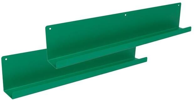 MaximaVida wandplank Wally emerald groen 80 x 9 x 15 cm 2 stuks