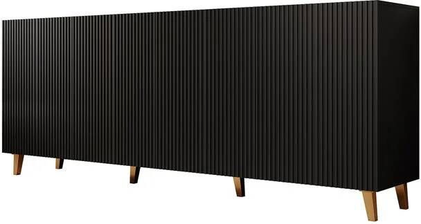 Meubella Dressoir Prime Zwart 200 cm