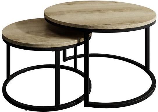 MEUBELLA Salontafel Rica Eiken Set van 2 - Foto 2