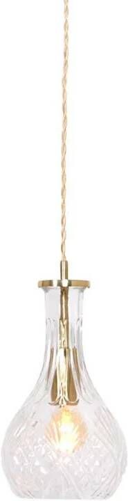 Mexlite hanglamp Grazio glass messing metaal 14 cm E14 fitting 3493ME