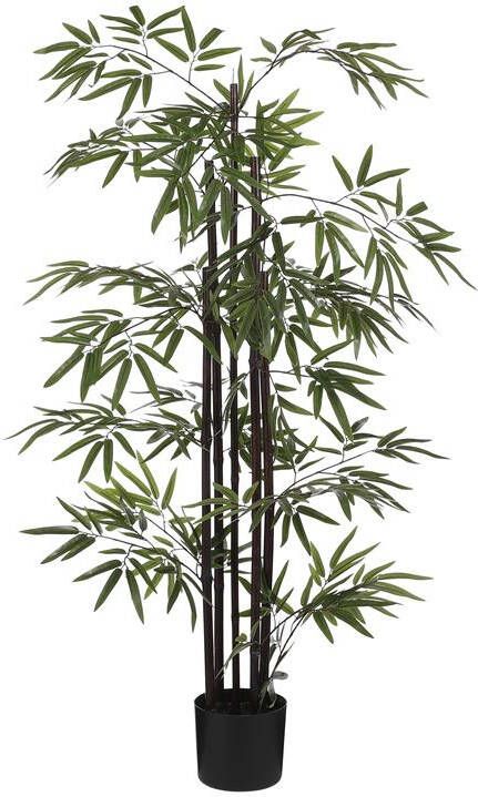 Mica Decorations Bamboe Kunstplant in Bloempot H150 x Ø30 cm Groen met zwarte stam