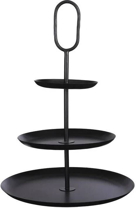 Mica Decorations Rama Etagère 3-Laags H55 x Ø38 cm Metaal Zwart