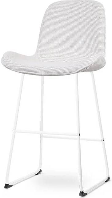 Nolon Nino-Fé Barkruk Ribstof Cr√ Me Wit Onderstel 75 cm Stof Barkruk met Rugleuning - Foto 2