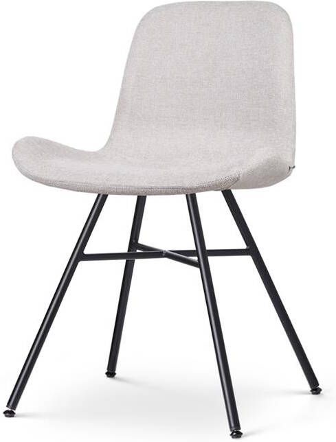 Nolon Noa-Fé Eetkamerstoel Beige Stof Zwart Onderstel Modern - Foto 2