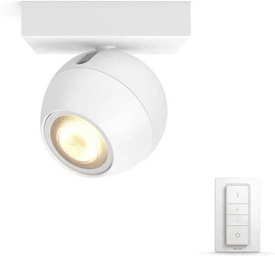Philips Hue Opbouwspot Buckram Wit Gu10 5w Met Dimmer Switch