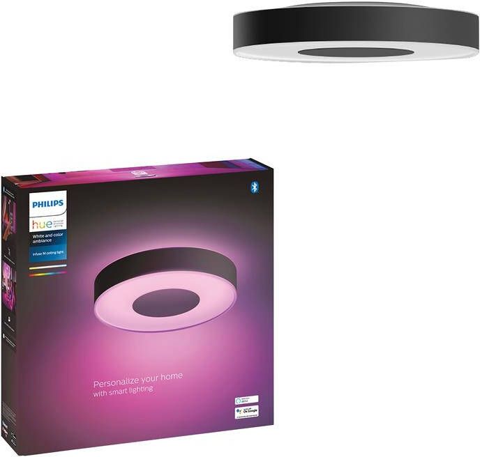 Philips Hue Infuse Plafondlamp White and Color Ambiance Zwart 38cm - Foto 4