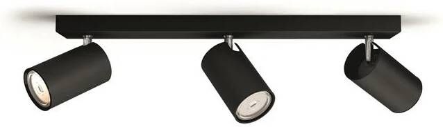 Philips Plafondspot Kosipo Zwart 3xgu10