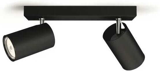 Philips Kosipo Opbouwspot 2 Lichtpunten Zwart
