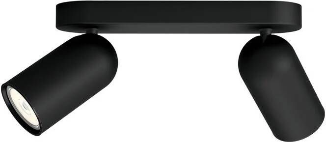 Philips Plafondspot Pongee Zwart 2xgu10
