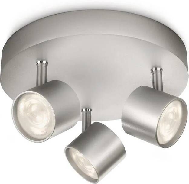 Philips Plafondspot Star Grijs 3x3w