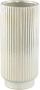 PTMD COLLECTION PTMD Eviera Pearl shiny glazed ceramic pot ribbed round - Thumbnail 5