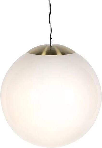QAZQA Scandinavische Hanglamp Opaal Glas 50 Cm Ball 50