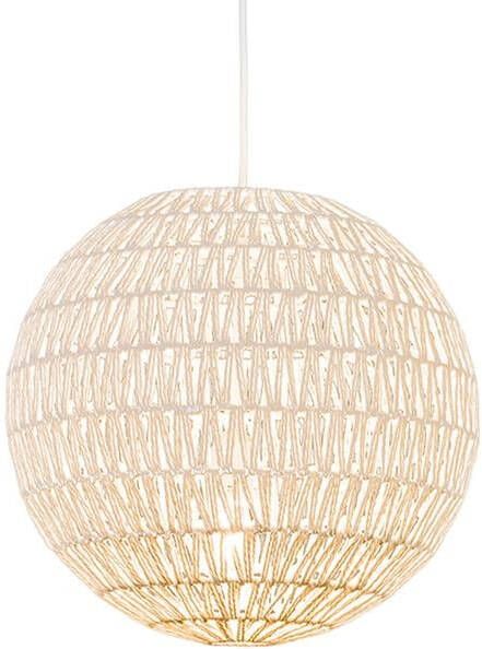 QAZQA Retro Hanglamp Wit 40 Cm Lina Ball 40