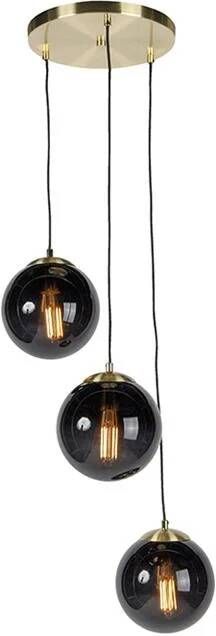 QAZQA Hanglamp Boven Nachtkastje Naast Het Bed Slaapkamer Trendy Art Deco Lamp Glas