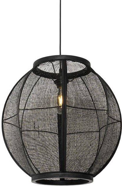QAZQA Oosterse Hanglamp Zwart 46 Cm Rob