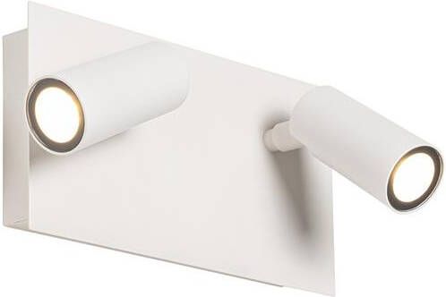 QAZQA Moderne Buiten Wandlamp Wit Incl. Led 2-lichts Ip54 Simon