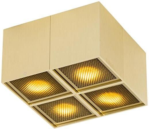 QAZQA Design Spot Goud 4-lichts Qubo Honey