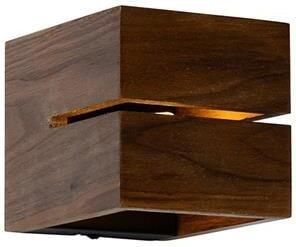 QAZQA Landelijke Wandlamp Walnoot Hout 9 7 Transfer Groove