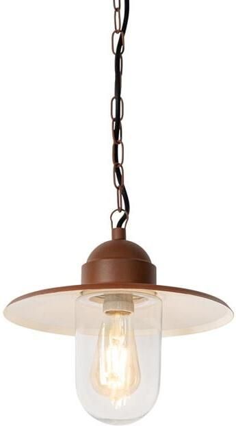 QAZQA Moderne Buiten Hanglamp Roestbruin Ip44 Kansas