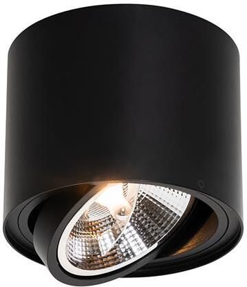 QAZQA Moderne Plafondspot Zwart Draai- En Kantelbaar Ar111 Rondoo Up