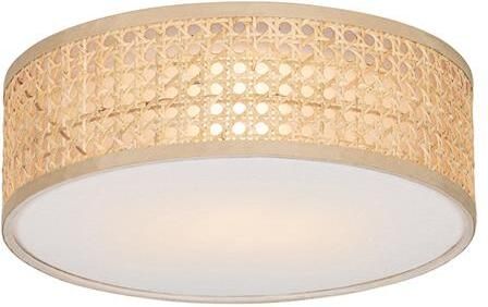 QAZQA Oosterse Plafondlamp Rotan 30 Cm Tromma