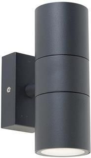 QAZQA Smart Buiten Wandlamp Donkergrijs Ip44 Incl. 2 Wifi Gu10 Duo
