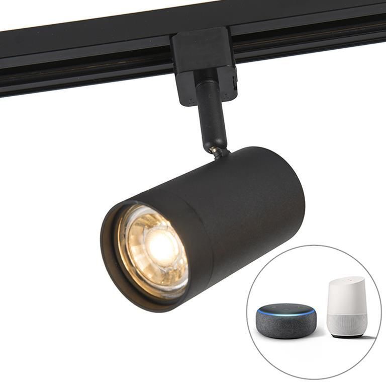 QAZQA Smart Railspot Zwart 1-fase Incl. Wifi Gu10 Iconic Jeana