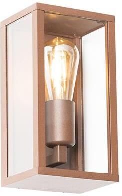 QAZQA Smart Wandlamp Roestbruin 26 Cm Ip44 Incl. Wifi St64 Charlois