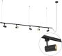 QAZQA jeana Moderne Hanglamp 5 lichts L 193 cm Zwart Woonkamer Slaapkamer Keuken - Thumbnail 2