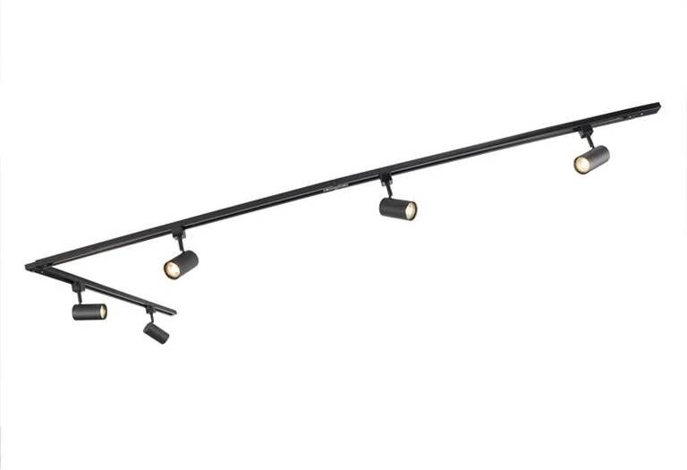 QAZQA Modern Railsysteem Met 5 Spots Zwart 1-fase Iconic Jeana
