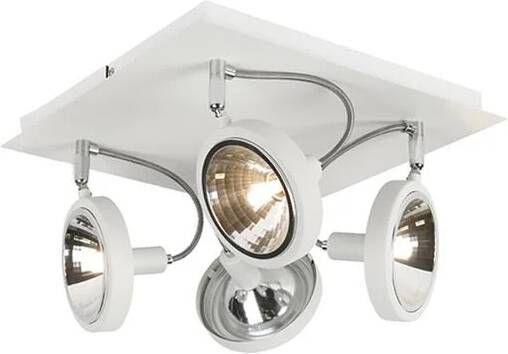 QAZQA Design Spot Wit 4-lichts Verstelbaar Nox