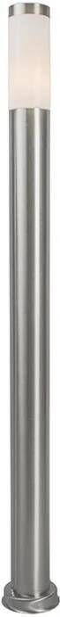 QAZQA Moderne Buitenlamp Paal Staal 110 Cm Ip44 Rox
