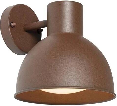 QAZQA Industriële Buitenwandlamp Roestbruin Rond Ip44 Natas
