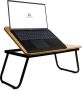 QUVIO bedtafel met bekerhouder Bedtafel Laptoptafel Bedtafeltje voor op bed Bedtafeltje Verstelbaar Houtlook - Thumbnail 2