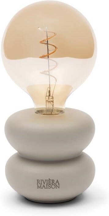 Rivièra Maison Riviera Maison tafellamp oplaadbaar LED Beige Finley Bulb draadloos